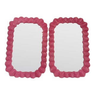 Hot Pink Murano Glass Mirrors For Sale