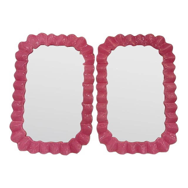 Hot Pink Murano Glass Mirrors For Sale