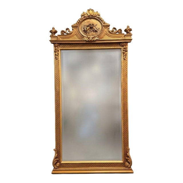 French Freestanding Full Length Mirror For Sale