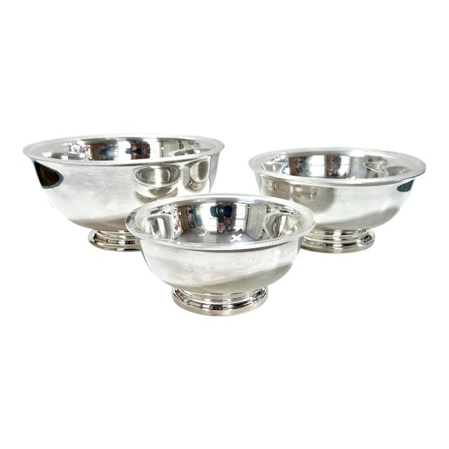Vintage Silver-Plated Serving Bowls With Liners – Reed & Barton / Gorham Set of 3 For Sale