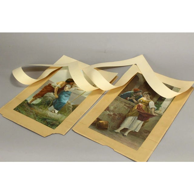 Pair of 1894 Chromolithographs After Federico Andreotti (Italian, 1847-1930) For Sale - Image 11 of 13