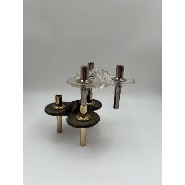 Metal Candleholders by Ceasar Stoff & Fritz Nagel for BMF, 1960s, Set of 2 For Sale - Image 7 of 11