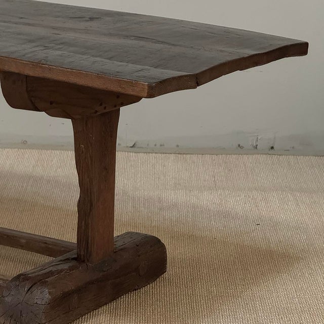19th Century Rustic Solid Oak Coffee ~ Cocktail Table For Sale In Dallas - Image 6 of 16