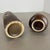 Set of Two Pottery Fat Lava Vases Crusty Brown-White attributed to Jopeko, Germany, 1970s, Set of 2 For Sale - Image 17 of 18