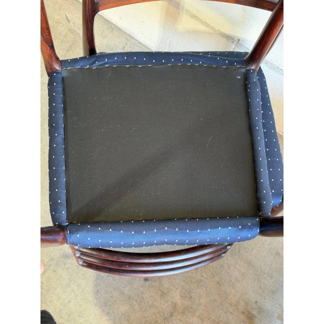 In Style of J.l. Moller Set of 6 Model 78 Dining Chairs Solid Rosewood Denmark Mid-Century Modern 1960s For Sale - Image 13 of 15