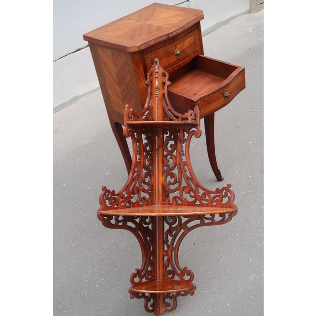 French Large XIXth Century Wall Angle Shelf. For Sale - Image 4 of 12
