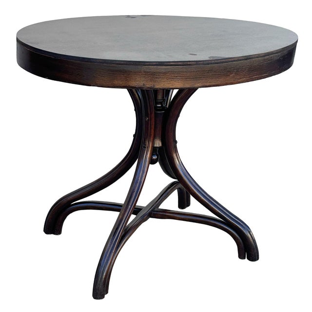 Late 19th Century Late Victorian Polished Oak Bent Wood Oval Dining Table by Mundus Thonet For Sale - Image 5 of 9