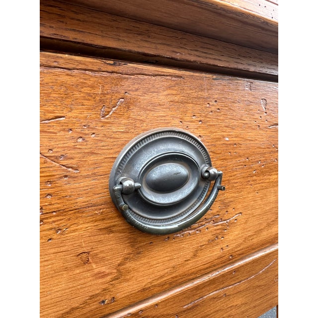 Brown Broyhill Attic Heirlooms Farmhouse Oak Side Table For Sale - Image 8 of 12