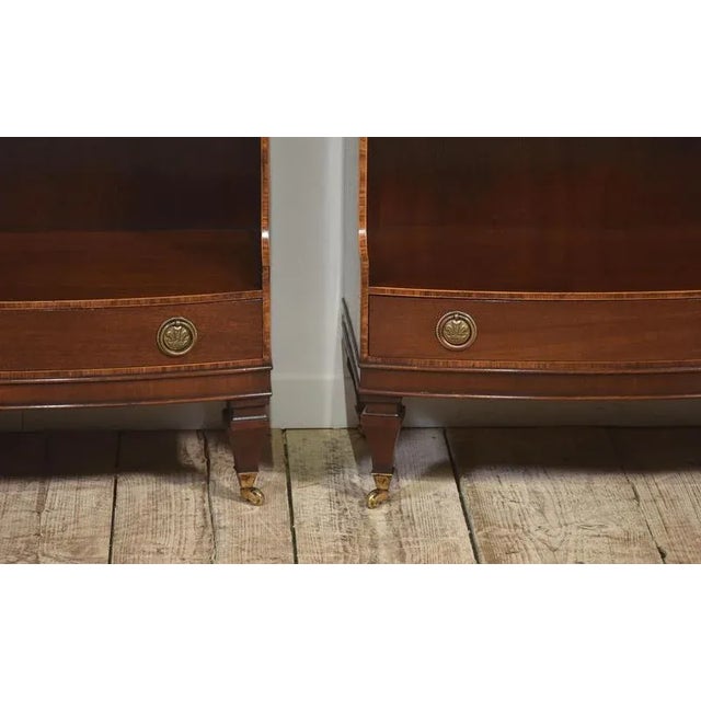 Mahogany Inlaid Open Bookcases, 1890s, Set of 2 For Sale - Image 15 of 18