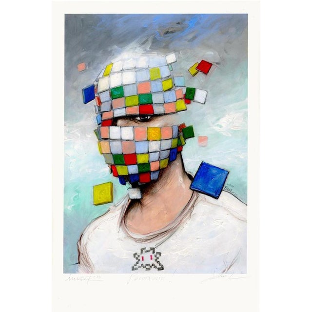 Enki Bilal, Portrait of Space Invader, 2023, Silkscreen For Sale - Image 5 of 6