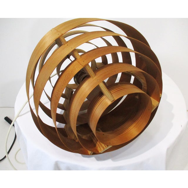 Wood Hans -Agne Jakobsson Ellysett Teak Pendent Lamp Denmark For Sale - Image 7 of 12