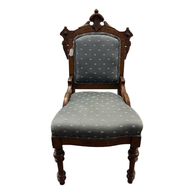 Late 19th Century Victorian Eastlake-Style Parlor Chair For Sale