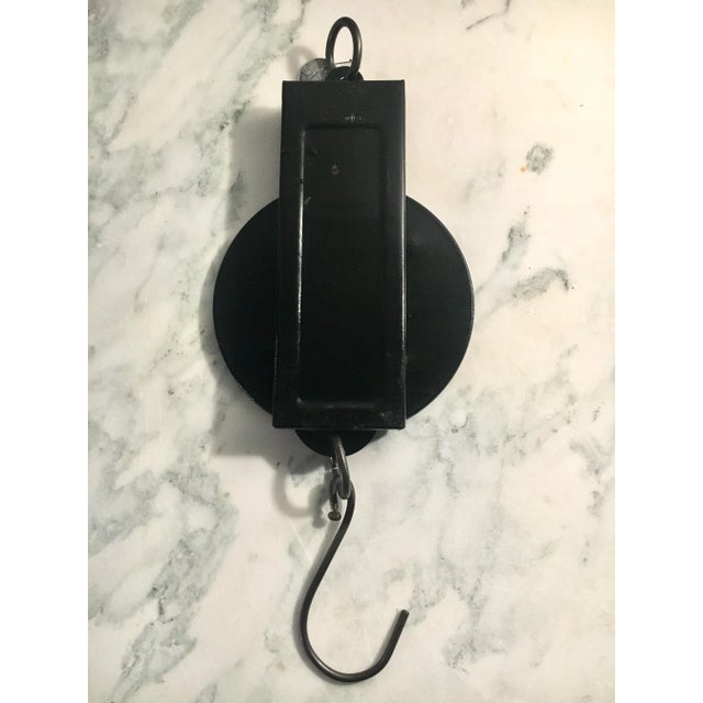 Black Antique Hanson Hanging Scale With New Jersey Certification Tag For Sale - Image 8 of 9