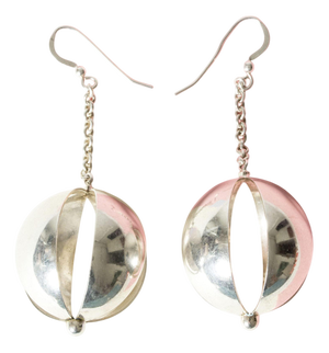 Modernist Silver Earrings by Elis Kauppi, 1960s, Set of 2