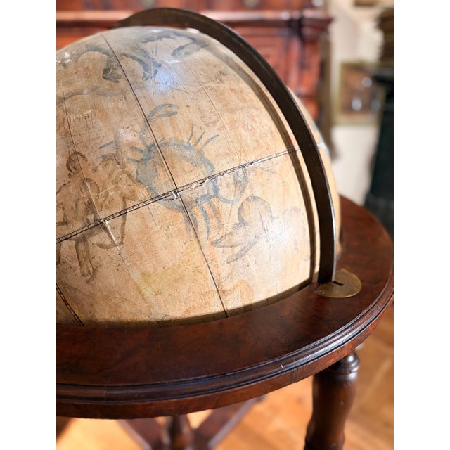 19th Century Antique Italian Celestial Globe on Turned Wood Floor Stand For Sale - Image 12 of 18