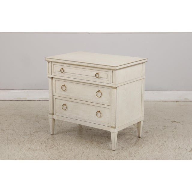 Century Furniture Pair of Century 3 Drawer Whitewashed Dressers Chests For Sale - Image 4 of 15