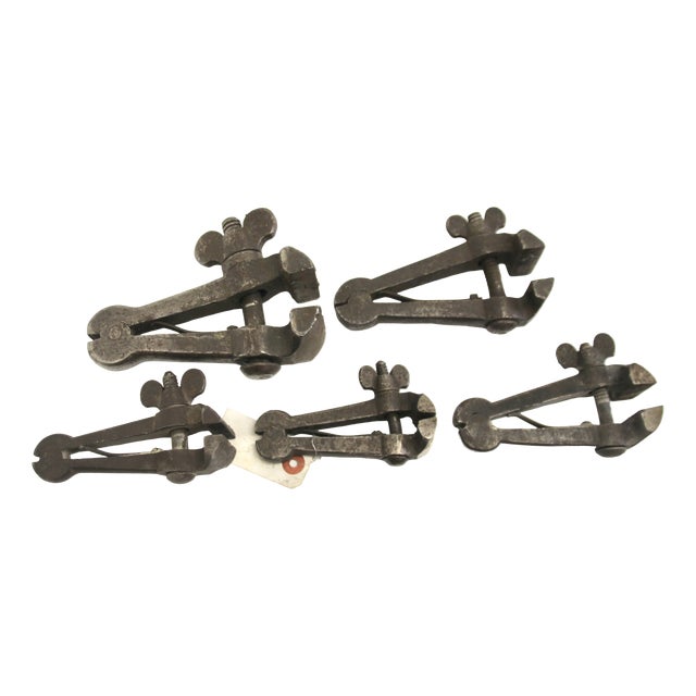 Antique Hand Vises or File Clamps, 1930s, Set of 5 For Sale