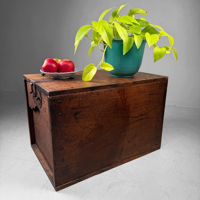 Antique Japanese Wooden Zenibako Box, 1860s For Sale - Image 6 of 14