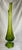 Asparagus Vintage Mid-Century Viking Glass Green Streched Vase With Sticker For Sale - Image 8 of 14