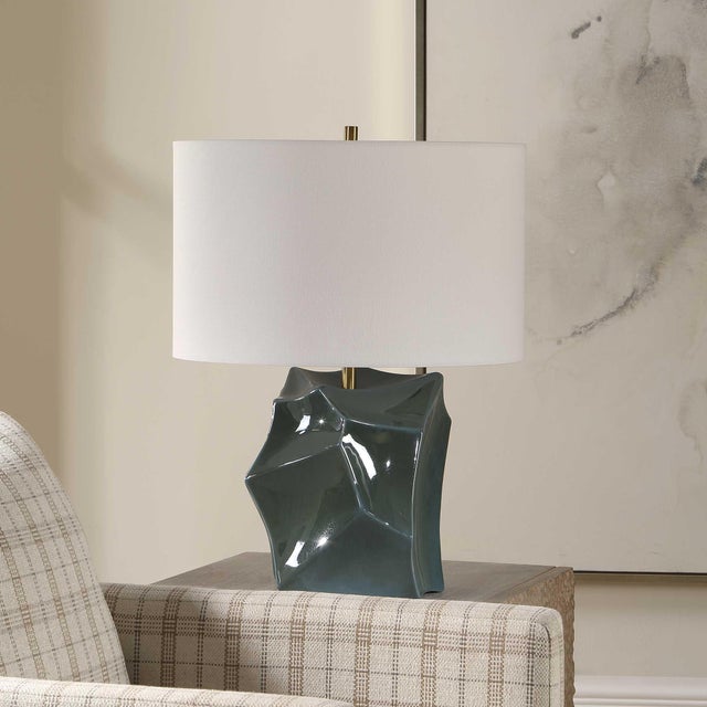 Mid-Century Modern Prisma Smoky Bronze Table Lamp For Sale - Image 3 of 8