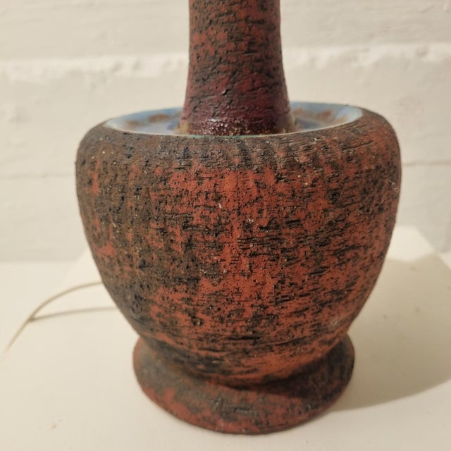 Mid-Century Modern Scandinavian Pottery Lamp, 1960s For Sale - Image 9 of 11
