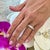 Traditional Natural White Sapphire Ring Size 6.5 14k W Gold 4.32 TCW Certified For Sale - Image 3 of 9