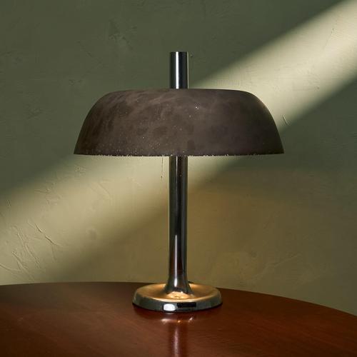 This table lamp, designed by Heinz F.W. Stahl for Egon Hillebrand GmbH in the 1960s, showcases a unique aged patina on its...