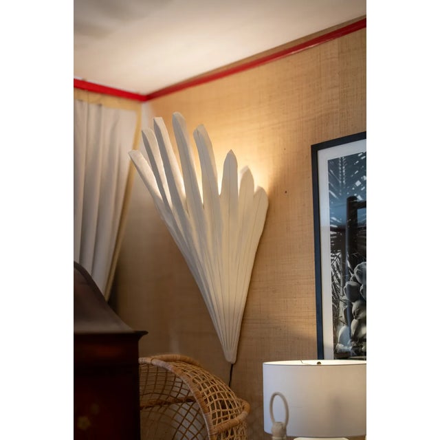 Silver Bismarck Palm Tree Wall Sconces - a Pair For Sale In Miami - Image 6 of 11