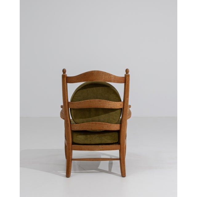 Oak Brutalist Armchair, Antique, France, Circa 1970 For Sale - Image 4 of 15