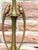 Metal Brass 2-Light Table Lamp with Bird Figurine and Beaded Glass Shade, 1960s For Sale - Image 7 of 13