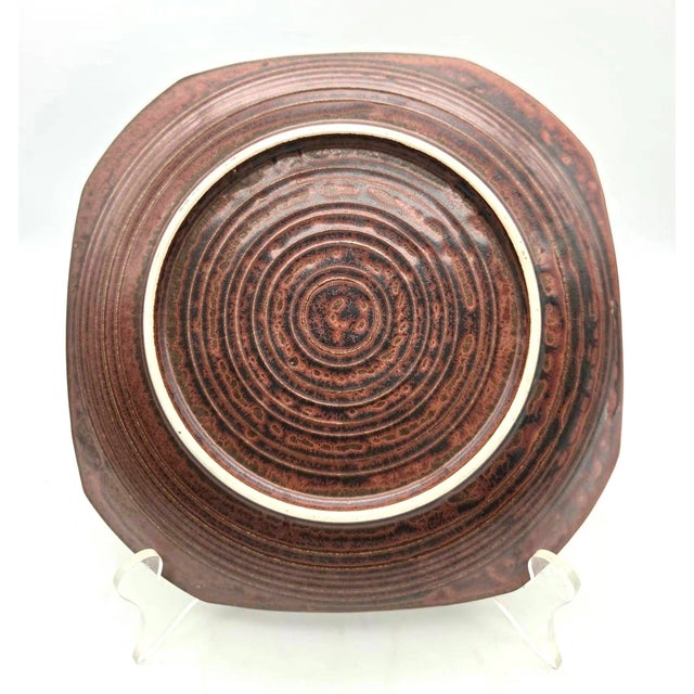 Mid 20th Century Glazed Stoneware Decorative Plate For Sale - Image 9 of 11