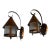 Early 20th Century Arts and Crafts Hammered Copper Outdoor Wall Sconces With Original Patina - a Pair For Sale