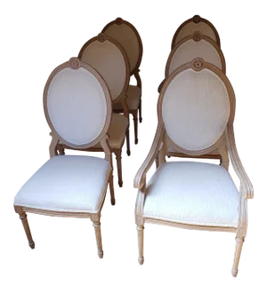 Drexel Heritage Corbel Collection Oval Back Dining Chairs - Set of 6