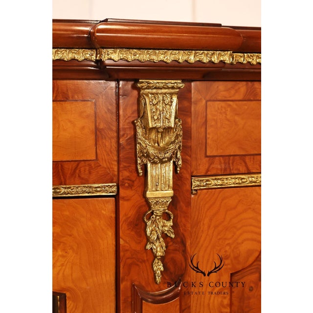 Italian Neoclassical Style Burl Wood Sideboard Credenza For Sale - Image 9 of 18