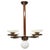 Czech Art Deco Chrome and Opaline Glass Chandelier in Walnut, 1930s For Sale - Image 17 of 17