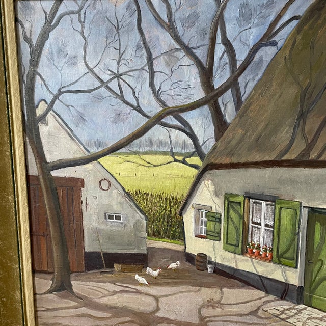 Farm View, 1890s, Oil on Canvas For Sale - Image 9 of 10