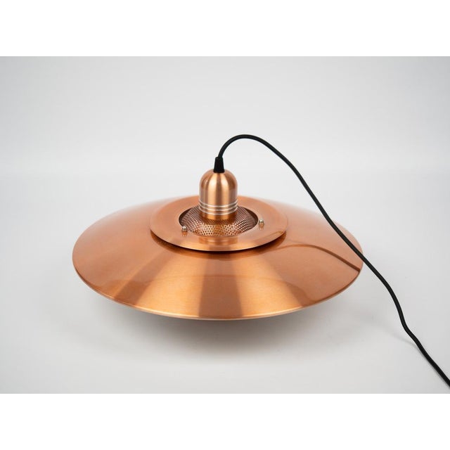 Metal Vintage Danish Pendant Lamp by Kurt Wiborg for Jeka, 1980s For Sale - Image 7 of 13