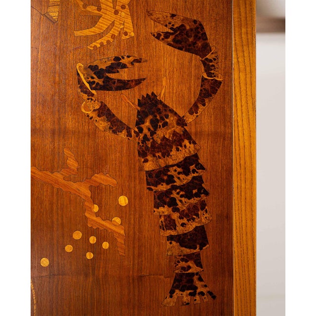 Mid-Century Italian Dining Table with Wood Inlay, 1950 For Sale - Image 12 of 15