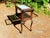 Antique Solid Oak Vitrine Cabinet Serving Bar Tea Cart Trolley For Sale - Image 4 of 18