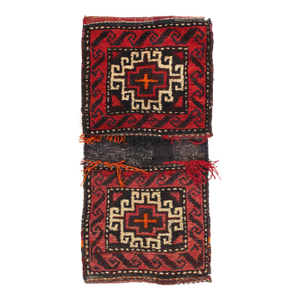 Vintage Persian Hand Knotted Shiraz Saddle Bag