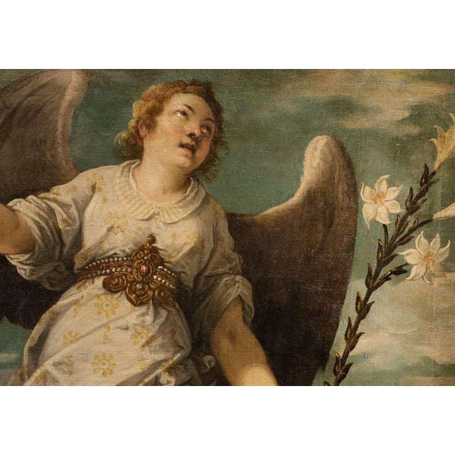 Bartolomé Román, the Announcing Angel, 1640, Oil on Canvas For Sale - Image 11 of 16