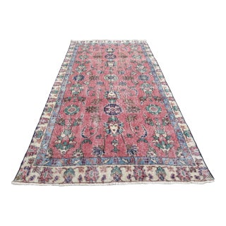 1960s Distressed Turkish Rug -39"x77" For Sale