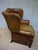 Mid-Century Cognac Leather Chesterfield Wingback Armchair, 1960s For Sale - Image 10 of 14