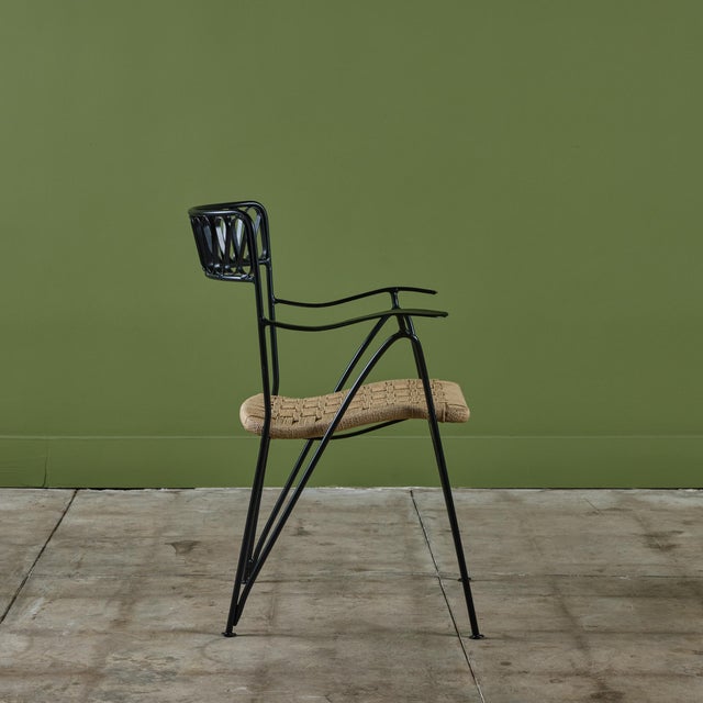 Set of Eight Maurizio Tempestini "Ribbon" Patio Chairs for Salterini, Attributed For Sale - Image 9 of 12