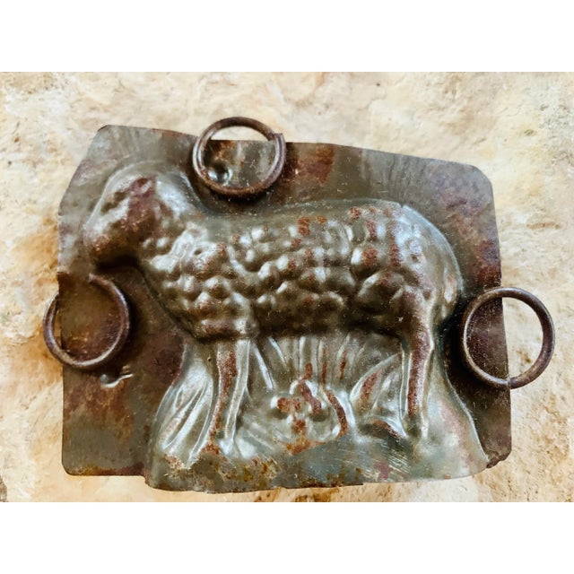 Late 19th Century Antique French Metal Figurative Lamb Chocolate Mold For Sale - Image 11 of 12