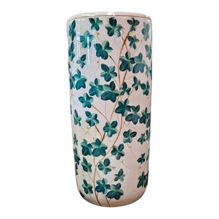 Vintage Chinese Porvelain Umbrella Stand For Sale