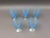 Fostoria Glass Company Fostoria Versailles Azure Blue Crystal Parfait Tumbler Glasses- Set of 5 For Sale - Image 4 of 7