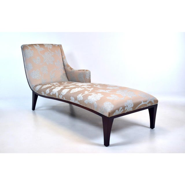 Elegant chaise lounge or Recamier sofa by Stickley Furniture in left and right wing options. Generous, lithe proportions,...