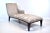 Elegant chaise lounge or Recamier sofa by Stickley Furniture in left and right wing options. Generous, lithe proportions,...
