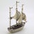 Metal Large Vintage Italian Silver Galleon Sailing Ship Figurine, 1980s For Sale - Image 7 of 16